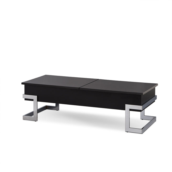 Calmam - High Gloss Coffee Table With Lift Top - Black