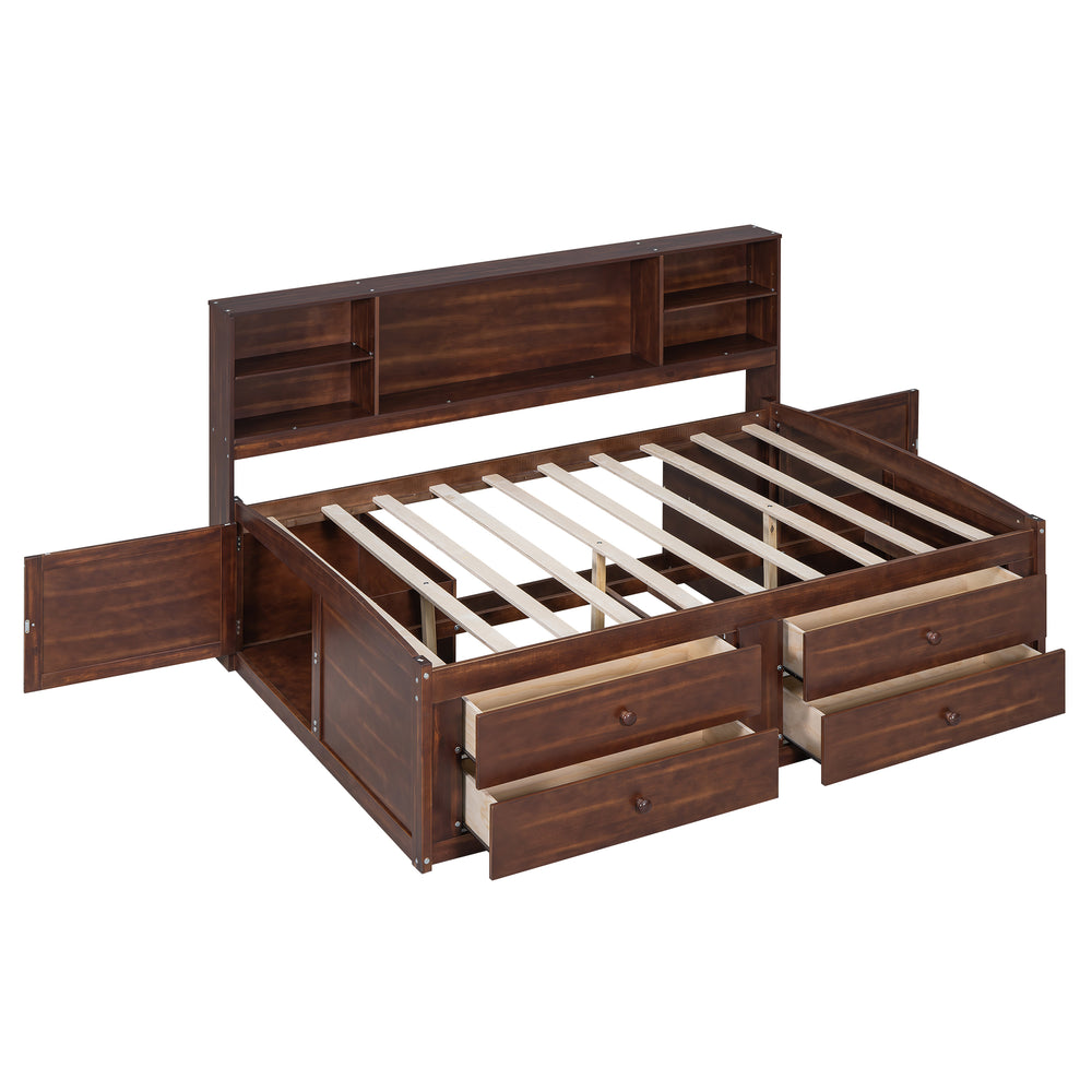 wooden-captain-bed-with-built-in-storage-shelves-4-drawers-and-2-cabinets-antique-brown-full-size