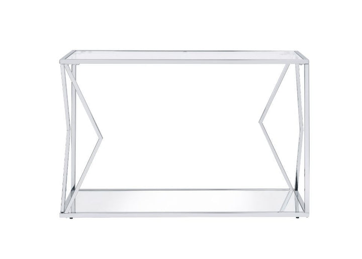 Virtue - Sofa Table - Clear Glass & Chrome