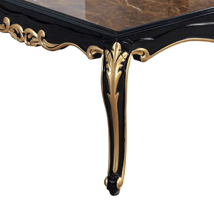 Betria - Coffee Table - Engineered Stone Top, Gold & Black