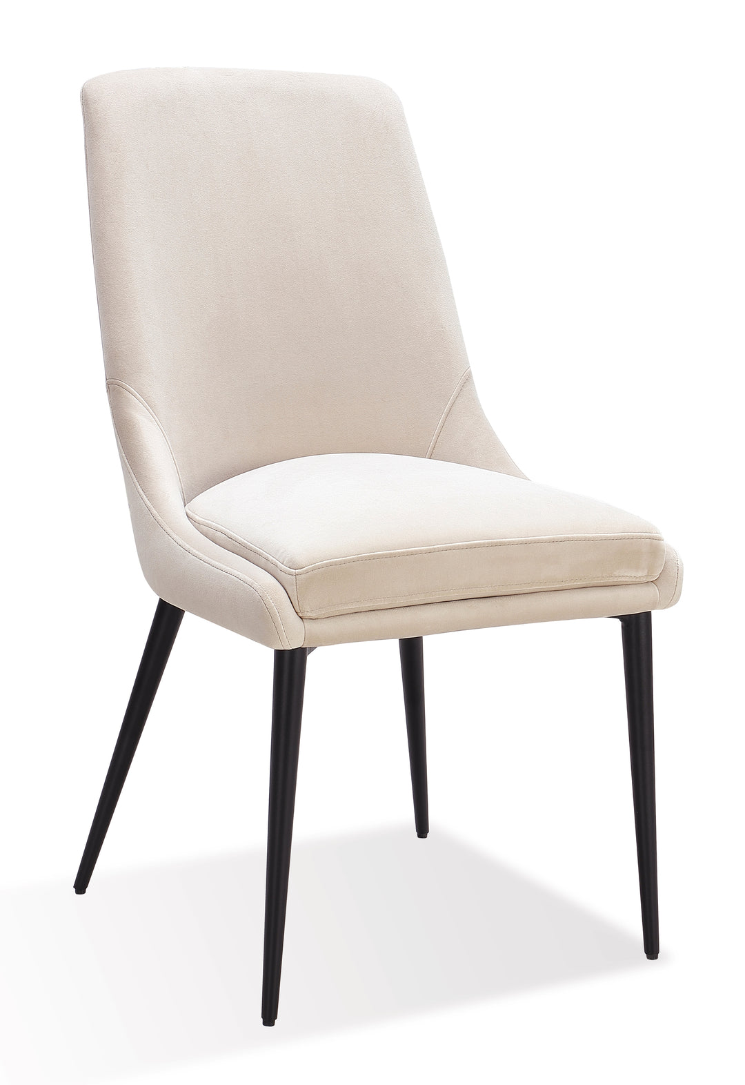 Modus Furniture Fmbf63B Winston Upholstered Metal Leg Dining Chair In Cream And Black