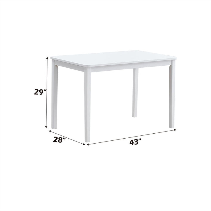 Fidelity - 5 Piece Dining Set - White & Gray