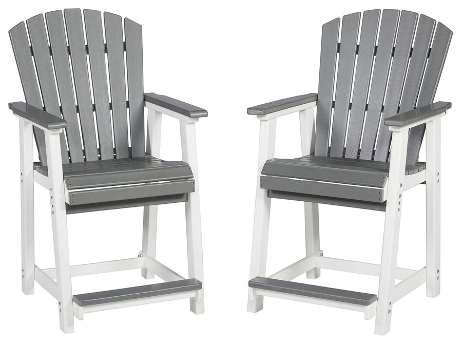Transville - Barstool (Set of 2) - Gray / White