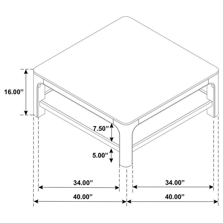 Solano - 3-Piece Square Coffee Table Set - Weathered Mango