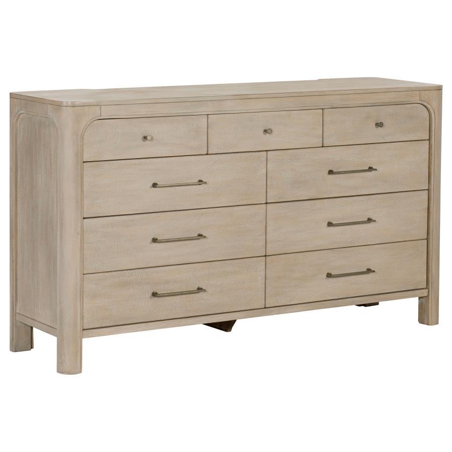 Coaster Furniture Solano - 9-Drawer Bedroom Dresser Cabinet - Weathered Mango