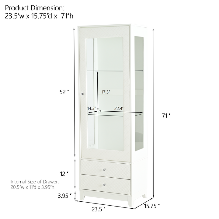 modern-upholstered-glass-display-cabinet-with-adjustable-led-light-in-white