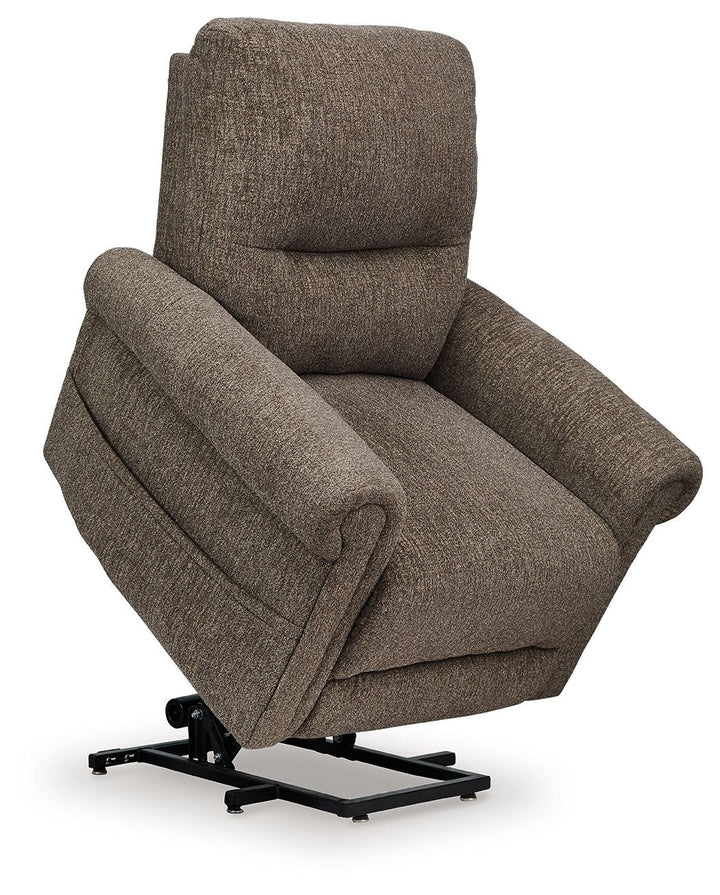Aureta Power Lift Recliner with Heat and Massage in Next-Gen Nuvella™ Fabric - Charcoal