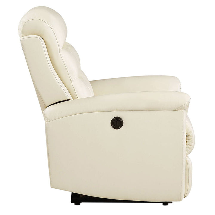 Ava - Power Motion Recliner - Beige Top Grain Leather Match