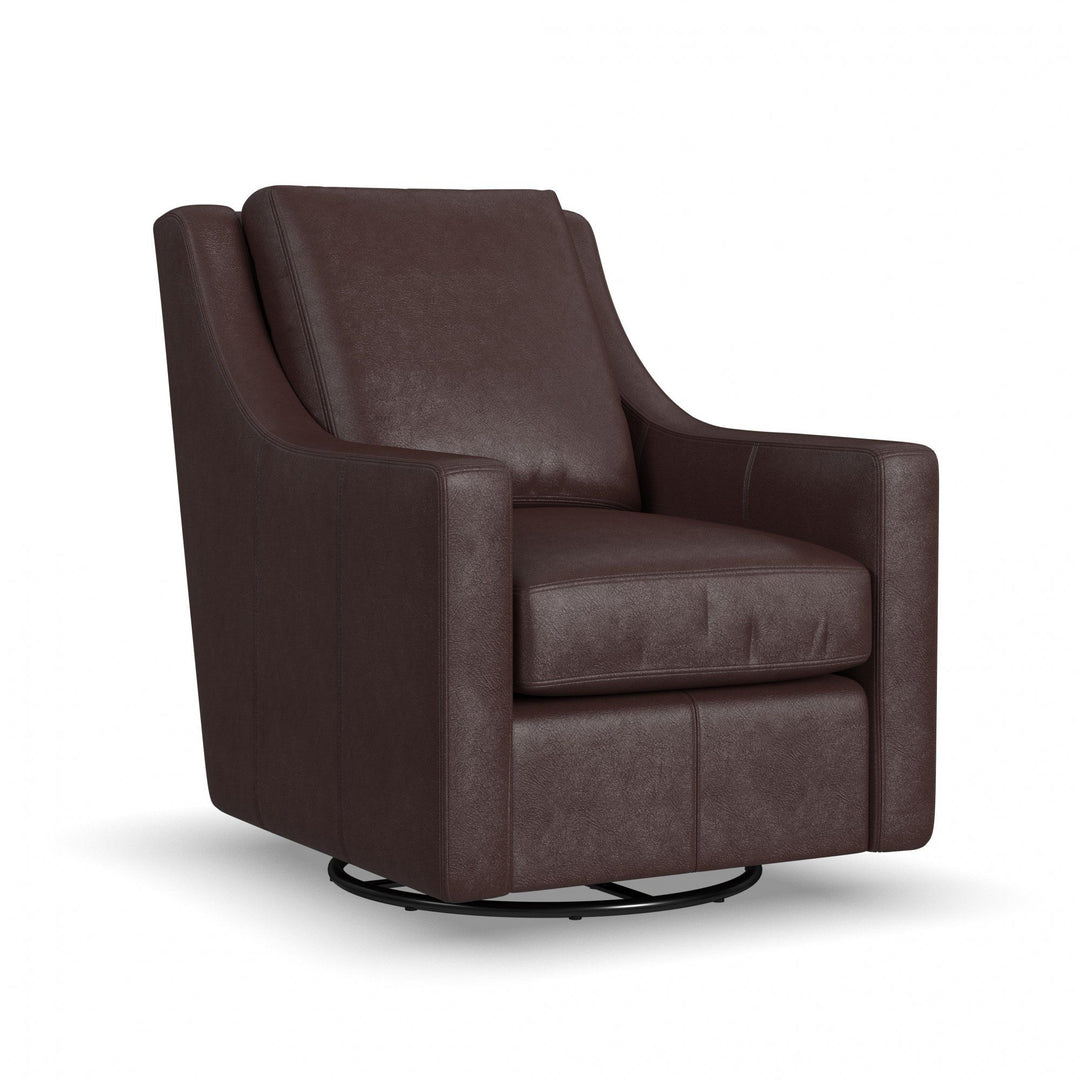 Murph  Swivel Glider Chair  Dark Brown
