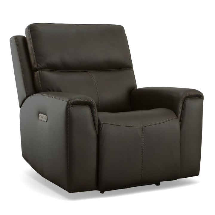 Jarvis Leather Power Recliner with Power Headrest in Mica