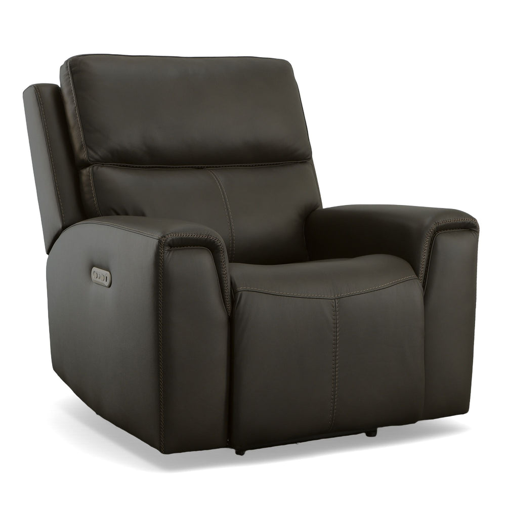Jarvis Leather Power Recliner with Power Headrest in Mica