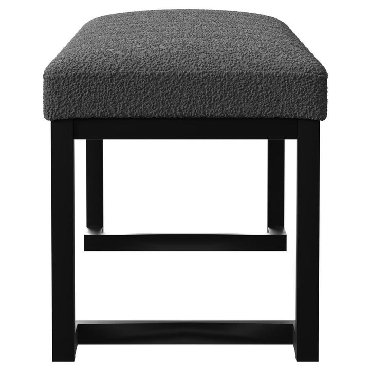 Mesa - Boucle Upholstered Tufted Accent Bench - Charcoal