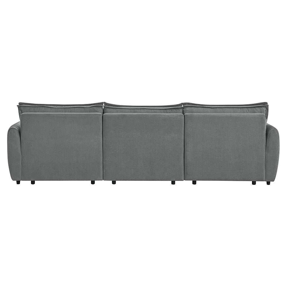 Eaden - Power Sofa With Sleeper - Gray Chenille