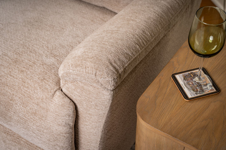 Sophisticated Power Swivel Gliding Recliner With Power Headrest &amp; Lumbar Oat