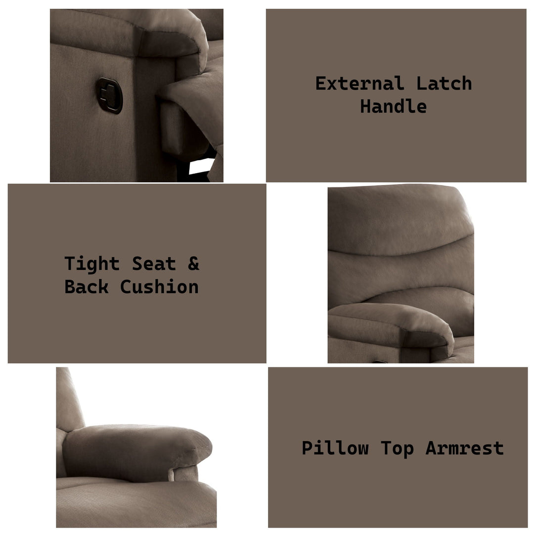 Arcadia - Woven Motion Recliner - Light Brown