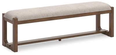 Cabalynn 63" Dining Bench - Light Brown Upholstered Bench modern furniture Contempo Furniture