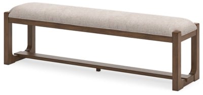 Cabalynn 63" Dining Bench - Light Brown Upholstered Bench modern furniture Contempo Furniture