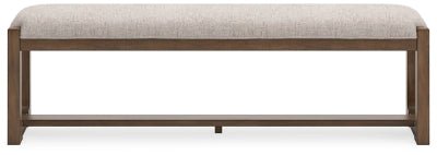Cabalynn 63" Dining Bench - Light Brown Upholstered Bench modern furniture Contempo Furniture