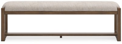 Cabalynn 63" Dining Bench - Light Brown Upholstered Bench modern furniture Contempo Furniture