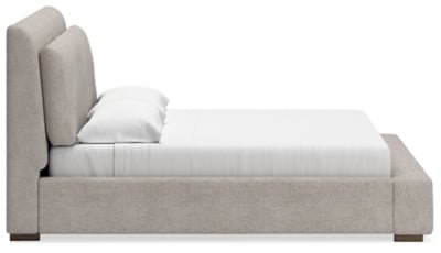 Cabalynn California King Upholstered Bed - Light Brown Upholstered Bed modern furniture Contempo Furniture