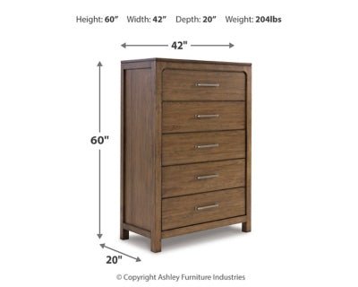Cabalynn Chest of Drawers - Light Brown Accent Chest modern furniture Contempo Furniture
