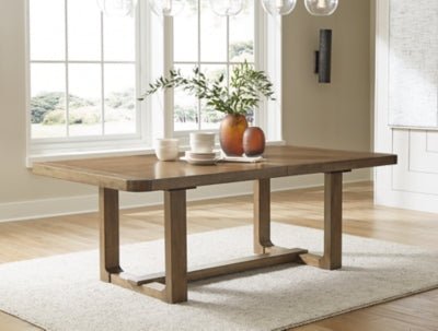 Cabalynn Dining Extension Table - Light Brown Dining Table with Extensions modern furniture Contempo Furniture