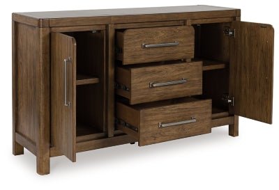 Cabalynn Dining Server - Light Brown Server modern furniture Contempo Furniture