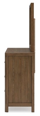 Cabalynn Dresser and Mirror - Light Brown Dresser & Mirror modern furniture Contempo Furniture