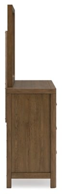 Cabalynn Dresser and Mirror - Light Brown Dresser &amp; Mirror modern furniture Contempo Furniture