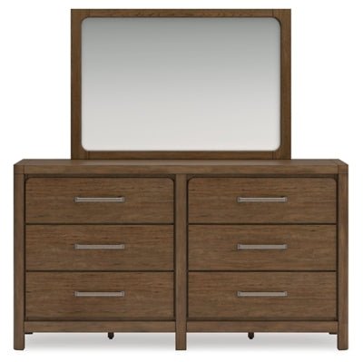 Cabalynn Dresser and Mirror - Light Brown Dresser &amp; Mirror modern furniture Contempo Furniture