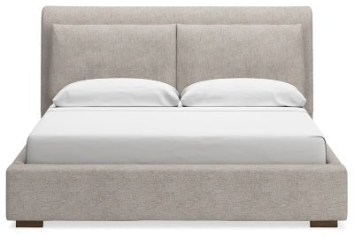 Cabalynn King Upholstered Bed - Light Brown Upholstered Bed modern furniture Contempo Furniture
