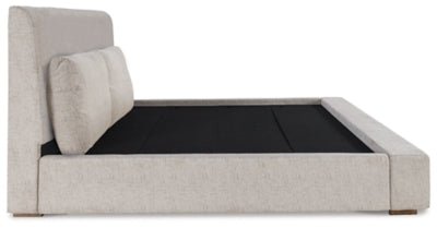 Cabalynn King Upholstered Bed - Light Brown Upholstered Bed modern furniture Contempo Furniture