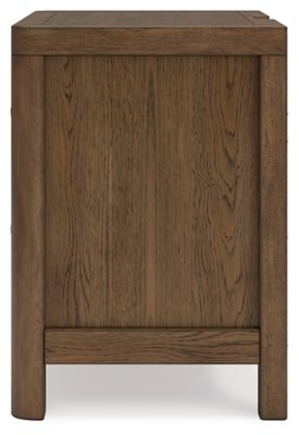 Cabalynn Nightstand - Light Brown Nightstand w/ Charging Station modern furniture Contempo Furniture