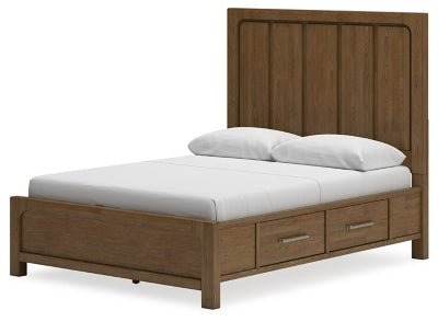 Cabalynn Queen Panel Bed with Storage - Light Brown Storage Bed modern furniture Contempo Furniture