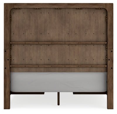 Cabalynn Queen Panel Bed with Storage - Light Brown Storage Bed modern furniture Contempo Furniture