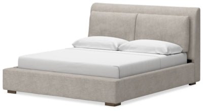 Cabalynn Queen Upholstered Bed - Light Brown Upholstered Bed modern furniture Contempo Furniture