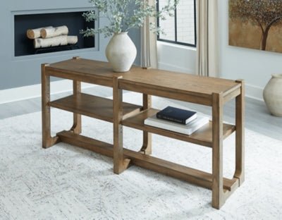 Cabalynn Sofa Table - Light Brown Sofa Table modern furniture Contempo Furniture