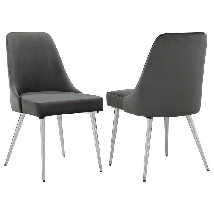 Cabianca - Upholstered Dining Side Chair (Set of 2) - Gray Chair Set modern furniture Contempo Furniture