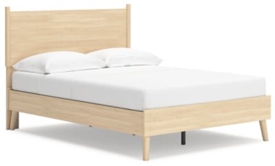 Cabinella Full Platform Panel Bed - Beige Panel Bed modern furniture Contempo Furniture