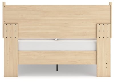 Cabinella Queen Platform Panel Bed - Beige Panel Bed modern furniture Contempo Furniture