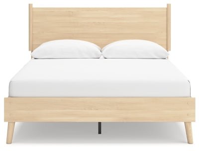 Cabinella Queen Platform Panel Bed - Beige Panel Bed modern furniture Contempo Furniture