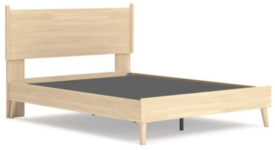 Cabinella Queen Platform Panel Bed - Beige Panel Bed modern furniture Contempo Furniture
