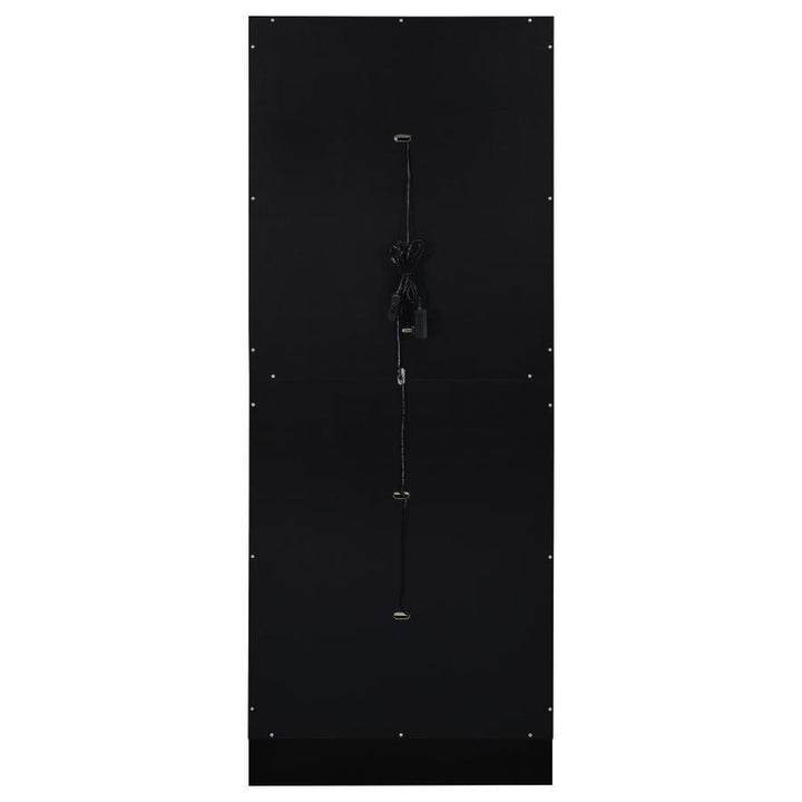 Cabra - 4 - Door LED Curio Display Cabinet - Black High Gloss Curio Cabinet modern furniture Contempo Furniture