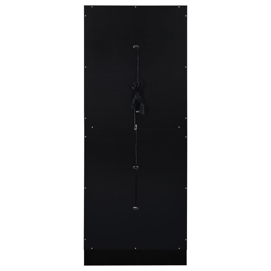 Cabra - 4 - Door LED Curio Display Cabinet - Black High Gloss Curio Cabinet modern furniture Contempo Furniture