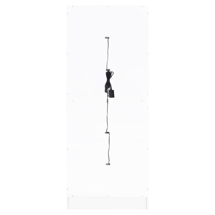 Cabra - 4 - Door LED Curio Display Cabinet - White High Gloss Curio Cabinet modern furniture Contempo Furniture