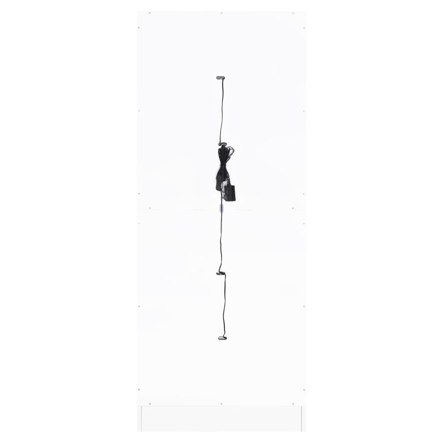 Cabra - 4 - Door LED Curio Display Cabinet - White High Gloss Curio Cabinet modern furniture Contempo Furniture