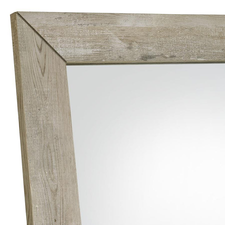 Cadence - Tempered Glass Full Length Mirror - Gray Washed Oak Floor Mirror modern furniture Contempo Furniture