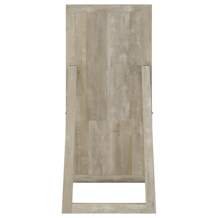 Cadence - Tempered Glass Full Length Mirror - Gray Washed Oak Floor Mirror modern furniture Contempo Furniture