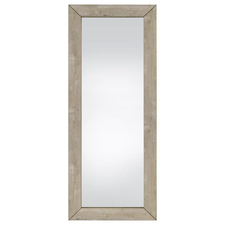 Cadence - Tempered Glass Full Length Mirror - Gray Washed Oak Floor Mirror modern furniture Contempo Furniture