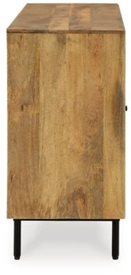 Cadewick Accent Cabinet - Light Brown Accent Cabinet modern furniture Contempo Furniture